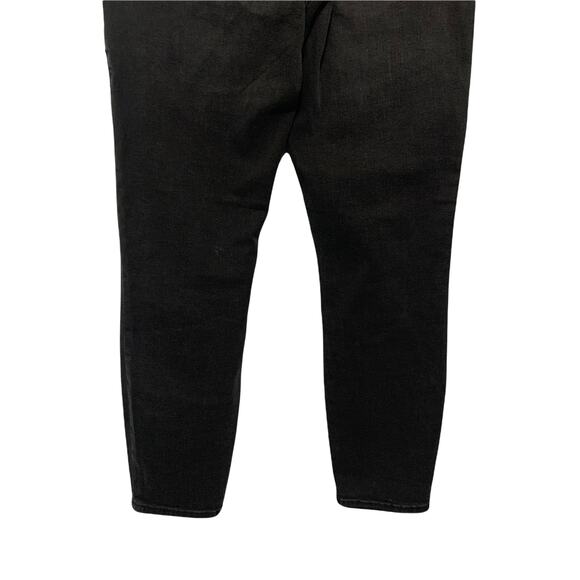 Rock & Republic‎ Rocker Carpenter Cropped Black Jeans 2 Front Pockets Mid Rise - Picture 7 of 9